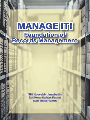 cover image of Manage it! Foundation of Records Management